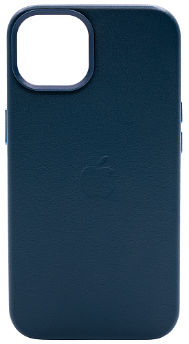 Чехол для iPhone 14 Plus кожаный с MagSafe Темно-синий 250_100_761839