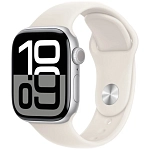 Часы Apple Watch Series 10 42mm Silver Aluminium Case GPS Sport Band Starlight M/L 250_100_639847