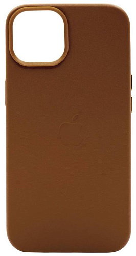 Чехол для iPhone 14 кожаный с MagSafe Коричневый 250_100_534189