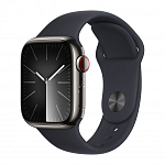 Часы Apple Watch Series 9 41mm Graphite Stainless Steel Case Sport Band Midnight M/L 250_100_640231