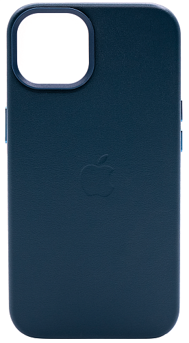 Чехол для iPhone 14 кожаный с MagSafe Темно-синий 250_100_761855