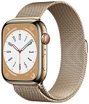 Часы Apple Watch Series 8 45mm Stainless Steel Case GPS+Cellular Milanese Loop Gold 250_100_640166