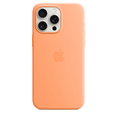 Чехол для iPhone 15 Pro Silicone Case with MagSafe - Orange Sorbet 250_100_124743