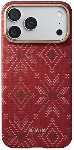 Чехол для iPhone 17 Pro Max Pitaka Threads of Winter PitaTap Ultra Slim Case - Scarlett 250_100_770163